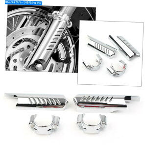 �N���[���p�[�c Harley Heritage Softail Classic Flstc Flstn�̂��߂̃N�������t�H�[�N���b�O�Ό��� Chrome Lower Fork Leg Deflectors for Harley Heritage Softail Classic FLSTC FLSTN�y���s�A���i�z