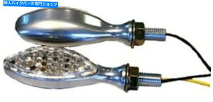 N[p[c KSZpLEDEg~jX^[}[J[Cg - I[oubVON K&S Technologies LED Ultra Mini Stalk Marker Lights - Oval Brushed Chrome