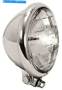 N[p[c MID USA 11016 Chrome 5-3 / 4 "n[[JX^AvP[VpnQwbhCg Mid USA 11016 Chrome 5-3/4" Halogen Headlight for Harley Custom Application