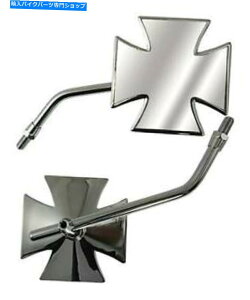 N[p[c oCNIT}^NXjo[TN[~[ Bike It Maltese Cross Universal Chrome Mirrors