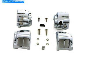 N[p[c v-twinɂn[[_rbh\pnho[Rg[XCb`nEWOLbgN Handlebar Control Switch Housing Kit Chrome for Harley Davidson by V-Twin