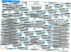 N[p[c hbOXyV[N[ݕt\Pbg[^[{gZbgDS-190761 Drag Specialties Chrome Knurled Socket Motor Bolt Set DS-190761