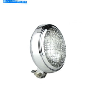 �N���[���p�[�c �N�����N���A�����Y5.75 �X�����O�����w�b�h���C�g�n�[���[�J�t�F���[�T�[�`���b�p�[�{�o�[ Chrome clear lens 5.75 slim grill headlight Harley cafe racer chopper bobber�y���s�A���i�z