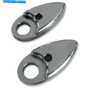 N[p[c TCh[}Eg}[J[Cĝ߂̃W[J[}VN[A_v^v[g - 05-55-1c Joker Machine Chrome Adapter Plates for Side Rail-Mount Marker Lights - 05-55-1C