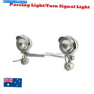 N[p[c ChromeI[goCʉ߃Cgo[^[VOin[[_rbh\Xg[gOCh Chrome Motorcycle Passing Light Bar Turn Signals Harley Davidson Street Glide