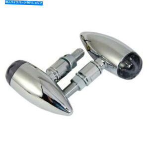 N[p[c LEDXsbgCWP[^̃yAN[{fBubNYE PAIR OF LED SPIRIT INDICATORS CHROME BODY BLACK LENS E MARKED