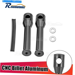 �N���[���p�[�c �O���X�u���b�N8 "�n���h���o�[���C�U�[1 ''�n�[���[�_�C�i���[���C�_�[�X�g���[�g�{�u�p�N�����v Gloss Black 8" Handlebar Risers 1'' Clamp For Harley Dyna Low Rider Street Bob