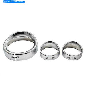 �N���[���p�[�c Chrome�I�[�g�o�C���C�g�t�����X�����O�L�b�g7 �w�b�h���C�g�g���������O����VI ... Chrome Motorcycle Lights Frenched Ring Kit 7 Headlight Trim Ring Decorate Vi...�y���s�A���i�z