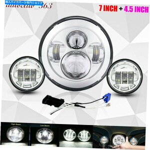 N[p[c 7 "C`LEDwbhCg+ 4.5"n[[ - _rbh\c[OGNgOCh̃tHOCg 7" inch Led Headlight + 4.5" Fog Light for Harley-Davidson Touring Electra Glide