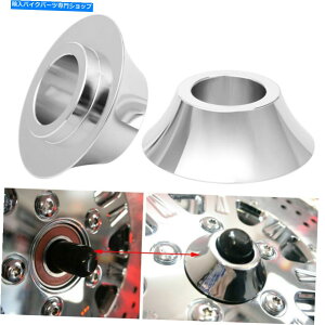 N[p[c n[[c[OobK[̂߂̃NO25mme[p[̎ԗւ̎ԗփXy[T[08-18 Chrome Front 25mm Tapered Axle Wheel Spacers For Harley Touring Bagger 08-18