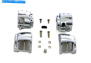 N[p[c nho[Rg[XCb`nEWOLbgN[tBbgn[[_rbh\ Handlebar Control Switch Housing Kit Chrome fits Harley-Davidson