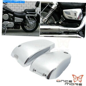N[p[c vulcan VN1500NVbNm}ĥ߂̓dr̃Jo[ Pair Chrome ABS Battery Side Covers For Kawasaki Vulcan VN1500 Classic Nomad