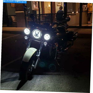 N[p[c 7 "n[[c[O[hLO/EgNVbN̂߂̃Cg𓱂܂ 7" LED Headlight + Fog Passing Light For Harley Touring Road King /Ultra Classic