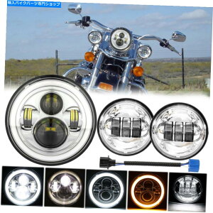 N[p[c Chrome 7 "DRLwbhCgLED + 4.5"胔JVN 500 750 Chrome 7" DRL Headlight LED + 4.5" Passing Lights For Kawasaki Vulcan VN 500 750