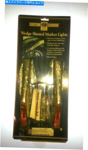 �N���[���p�[�c �J�X�^���N���[���E�F�b�W�X���[�g�}�[�J�[���C�g27-616 CUSTOM CHROME WEDGE SLATED MARKER LIGHTS 27-616
