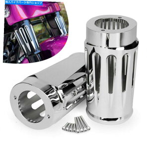 N[p[c CNCGbWJbgA~tH[Nu[cXC_[Jo[Jo[N84-13 CNC Edge Cut Aluminum Fork Boot Slider Cover Cow Chrome For Harley Touring 84-13