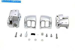 N[p[c nho[Rg[XCb`nEWOLbgN[tBbgn[[_rbh\ Handlebar Control Switch Housing Kit Chrome fits Harley-Davidson