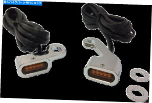 N[p[c hbOXyV2040-2140 LEDnho[}[J[CgN/Ao[/Ao[ Drag Specialties 2040-2140 LED Handlebar Marker Light Chrome/Amber/Amber