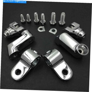 N[p[c 1 1/4 "GWK[htbgyONvz_XYL}nNp}EgLbg 1 1/4" Engine Guard Foot peg Clamps Mounting Kit For Honda Suzuki Yamaha Chrome