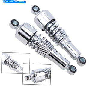 N[p[c yA10.5inAVbNAu\[o[N267mmEhTXyṼn[[c[O Pair 10.5in Rear Shock Absorber Chrome 267mm Round Suspension For Harley Touring