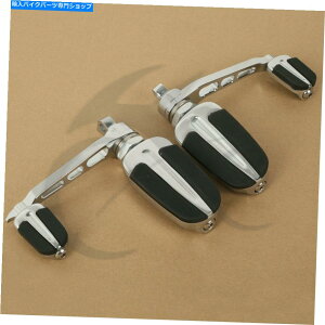 �N���[���p�[�c Chrome SlipStream�t�b�g�y�O�q�[���̈��炩�ȃn�[���[�\�t�g�X�|�[�c�X�^�[�_�C�i Chrome Slipstream Foot Pegs Heel Rest Fit For Harley Softail Sportster Dyna�y���s�A���i�z