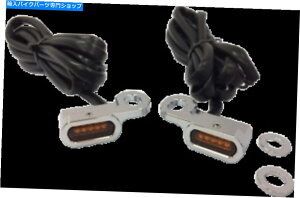 N[p[c hbOXyVeBN[LEDnho[}[J[Cg09-19n[[c[O Drag Specialties Chrome LED Handlebar Marker Lights for 09-19 Harley Touring