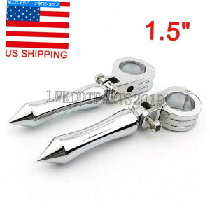 N[p[c 1-1 / 2 "1.5"HGWK[ho[̂߂̃NtbgyÕtbgXg}EgNv Chrome Foot Pegs Footrest Mount Clamps For 1-1/2" 1.5" Highway Engine Guard Bar