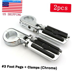 N[p[c Harley-Davidson Tourinĝ߂HighwayGWK[htB[gPEG Chrome 38mm 1.5" Highway Engine Guard Foot Pegs For Harley-Davidson Touring US