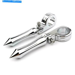 N[p[c }nz_̂߂̃GWK[hnCEFC̑̃yO̎c Chrome 1 1/2 inch 1.5" Engine Guard Highway Foot Pegs Rest For Yamaha Honda