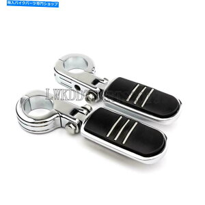 N[p[c yAN[1 1/2 "1.5"nCEFAtbgyO}Egn[[z_}n Pair Chrome 1 1/2" 1.5" Highway Foot Pegs Mount for Harley Honda Yamaha Kawasaki