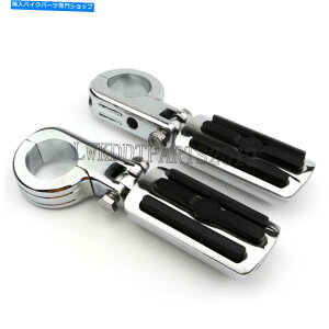 N[p[c Harley-Davidson̂߂̍H̃GWK[h̑yO̎c̃}Eg Chrome 38mm 1.5" Highway Engine Guard Foot Pegs Rest Mount For Harley-Davidson