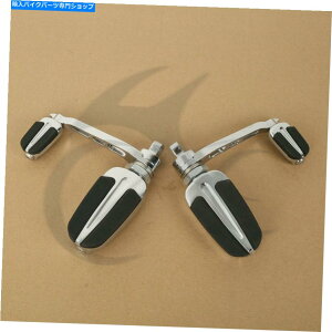 �N���[���p�[�c Chrome�X���b�v�X�g���[���t�b�g�y�Ow / Heel Rest Harley Suftail Dyna Sportster XL Chrome Slipstream Foot Pegs W/Heel Rest Fit For Harley Softail Dyna Sportster XL�y���s�A���i�z