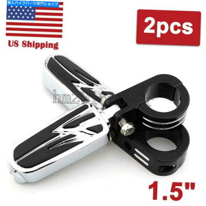 N[p[c NH̃yÕtbgXg1.5 "n[[̂߂̃GWK[h}EgNvtBbg Chrome Highway Foot Pegs Footrest 1.5" Engine Guard Mounts Clamp Fit For Harley