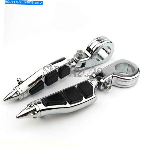 N[p[c Chrome Highway Bar Foot Pegs Rest}EgNv1.5C`GWNbVoCN Chrome Highway Bar Foot Pegs Rest Mount Clamps For 1.5" Engine Crash Motorcycle