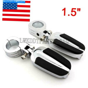 �N���[���p�[�c Chrome 1.5 �n�C�E�F�C�G���W���K�[�h�N���b�V���o�[�}�E���g�N�����v�t�b�g�y�O Chrome 1.5 Highway Engine Guard Crash Bar Mount Clamps Foot Pegs Fit For Harley�y���s�A���i�z