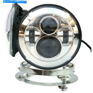 N[p[c 7 "W /A_v^}EgpLEDvWFN^[NwbhCg 7" LED Projector Chrome Headlight for w/ Adapter Mount