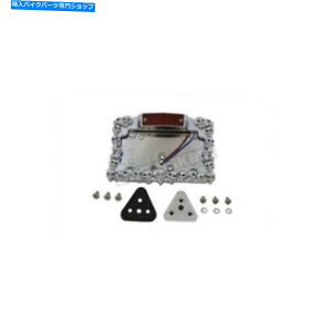 �N���[���p�[�c V-Twin�����N���[���t�F���_�[LED�X�J���X�^�C���e�[�������v - 33-0385 V-Twin Manufacturing Chrome Fender LED Skull Style Tail Lamp - 33-0385�y���s�A���i�z