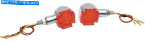 N[p[c EMGO 61-99155}^LED}[J[CgN[/ Emgo 61-99155 Maltese LED Marker Lights Chrome/Red