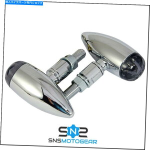 N[p[c dq}[NLEDXsbgI[goC̃oCN̎]Ԃ̃CWP[^ - ChromeiyAj E-Marked LED Spirit Motorcycle Motorbike Bike Indicators - Chrome (Pair)