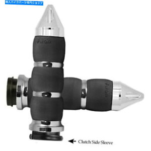 N[p[c AVON AIR-90-CH-FL-SPGANbVN[SPIKED GRIPS HDf Avon AIR-90-CH-FL-SP Air Cushion Chrome Spiked Grips for HD Models