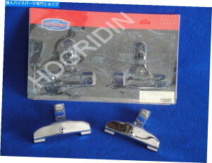 クロームパーツ クライャキン7924ハーレーソフトダイナ乗客フットボードアダプタマウントキット Kuryakyn 7924 Harley softail dyna passenger footboard adapter mounting kit