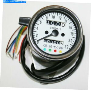 N[p[c JX^LED~jXs[h[^[iKPHj100KPH = 2330RPMN[{fBzCgtFCX Custom LED Mini Speedometer (KPH) 100KPH=2330RPM Chrome Body White Face