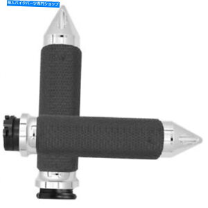 N[p[c GC{tH[ObvN[P[uXbg84-17̃NXpCNLbv Avon Small Memory Foam Grips Chrome Spiked Cap for Harley Cable Throttle 84-17