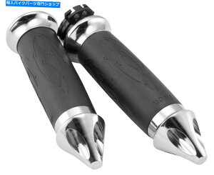 N[p[c GC{X[p[oCN̗֊sN[XpCNObvSB-tob-92 Avon SuperBike Tribal Contour Chrome Spiked Grips SB-TRIB-92