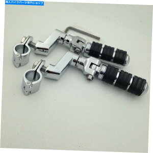 N[p[c z_S[hEBOGL1800 GL1100 VT750VhÊ߂1.25 "NvƃN[tbgyO Chrome Foot Pegs with 1.25"Clamps For Honda GoldWing GL1800 GL1100 VT750 Shadow