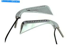 N[p[c V-Twinɂn[[_rbh\̂߂̃N̎׊LED~[Zbg Chrome Evil Eye LED Mirror Set for Harley Davidson by V-Twin