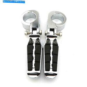 N[p[c Harley Davidson TouringI[goC]Ԃ̂߂Chrome 1.5 "̑̃yO̎c Chrome 1.5" Highway Foot Pegs Rest for Harley Davidson Touring Motorcycle Bike