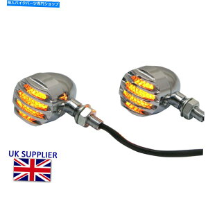 N[p[c JX^oCNYX^CN[A~jÊ߂̃I[goCLEDCWP[^ Motorcycle LED Indicators for Custom Bikes Prison Style Chrome Aluminium