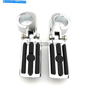 �N���[���p�[�c �n�[���[�c�[�����O�̂��߂̃I�[�g�o�C�N���[��1.5�C���`�G���W���K�[�h�n�C�E�F�C�t�b�g�y�O Motorcycle Chrome 1.5 inch Engine Guard Highway Foot Pegs for Harley Touring
