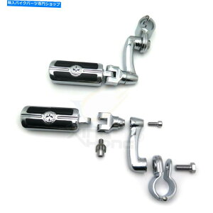 �N���[���p�[�c �������H���̃y�O�̋x�݃t�B�b�g�n�[���[1-1 / 4 Touring Electra Rode King Street Glide Highway Foot Pegs rest Fit Harley 1-1/4 Touring Electra Rode King Street Glide�y���s�A���i�z